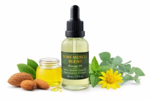 Sore muscle massage oil
