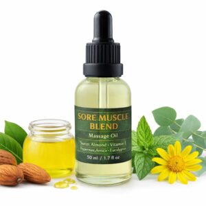 Sore muscle massage oil